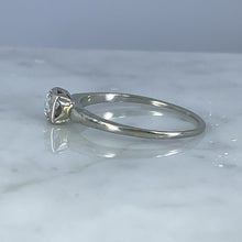 Load image into Gallery viewer, 1920s Art Deco Engagement Ring by Jabel. 14K Gold. April Birthstone. 10 Year Anniversary Gift. Antique. - Scotch Street Vintage