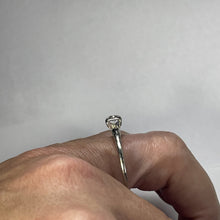 Load image into Gallery viewer, 1920s Art Deco Engagement Ring by Jabel. 14K Gold. April Birthstone. 10 Year Anniversary Gift. Antique. - Scotch Street Vintage