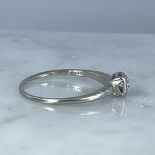 Load image into Gallery viewer, 1920s Art Deco Engagement Ring by Jabel. 14K Gold. April Birthstone. 10 Year Anniversary Gift. Antique. - Scotch Street Vintage