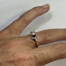 Load image into Gallery viewer, 1930s Art Nouveau Diamond Engagement Ring by Jabel in 18K Gold. Unique Estate Jewelry. - Scotch Street Vintage