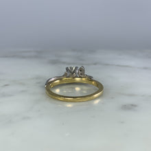 Load image into Gallery viewer, 1930s Art Nouveau Diamond Engagement Ring by Jabel in 18K Gold. Unique Estate Jewelry. - Scotch Street Vintage