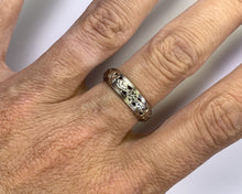 Load image into Gallery viewer, 1930s Ornate Wedding Ring in 14k White Gold with a Stunning Floral Design. Perfect Stacking Band. - Scotch Street Vintage
