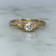 Load image into Gallery viewer, 1940s Diamond Engagement Ring set in 14K Yellow Gold. April Birthstone. 10 Year Anniversary - Scotch Street Vintage