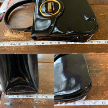 Load image into Gallery viewer, 1950s Black Patent Leather Purse / Handbag. Vintage Saks Fifth Avenue Bag. Gift for a Fashionista. - Scotch Street Vintage