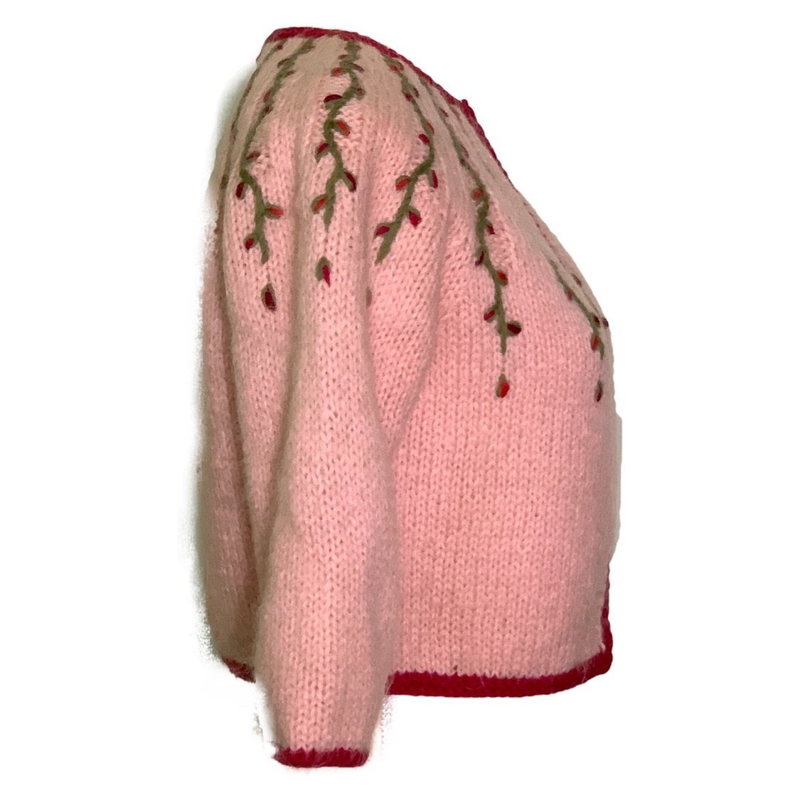 トップス 70s Pink Floral Austrian Cardigan 70s Pink Floral Austrian Cardigan – makky