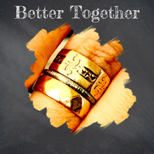 Load image into Gallery viewer, 1960s Etched Gold Wedding Band or Stacking Ring in 9k Yellow Gold. Estate Jewelry. Size 4 1/2. - Scotch Street Vintage