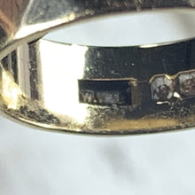 Load image into Gallery viewer, 1960s Etched Gold Wedding Band or Stacking Ring in 9k Yellow Gold. Estate Jewelry. Size 4 1/2. - Scotch Street Vintage
