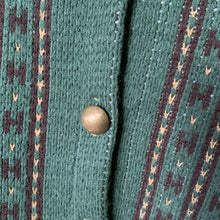 Load image into Gallery viewer, 1960s Knit Sweater Poncho or Jacket in Green and Brown. Very English Countryside Boho Chic. - Scotch Street Vintage