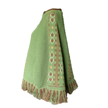 Load image into Gallery viewer, 1960s Knit Sweater Poncho or Jacket in Green and Brown. Very English Countryside Boho Chic. - Scotch Street Vintage