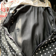 Load image into Gallery viewer, 1960s Mod Babydoll Dress in Black Georgette with White Polka Dots. Instant Classic Party Dress. - Scotch Street Vintage