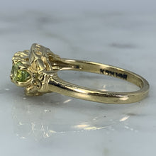 Load image into Gallery viewer, 1960s Peridot Ring in a 14k Yellow Gold Setting. August Birthstone. 16th Anniversary Gift. Estate Jewelry. - Scotch Street Vintage