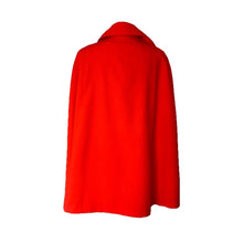 Load image into Gallery viewer, 1960s Poppy Red / Orange Cape by Jerold. Perfect Spring Jacket with Toggle Closure. - Scotch Street Vintage