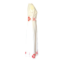 Load image into Gallery viewer, 1960s White & Red Peasant Dress with Red Flower Appliques. Bohemian Girls this is for You! - Scotch Street Vintage