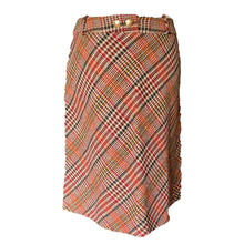 Load image into Gallery viewer, 1960s Wool Houndstooth Plaid Cape and Skirt Suit Set from Kingsley. Equestrian Chic. - Scotch Street Vintage
