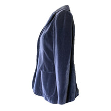 Load image into Gallery viewer, 1970s Blue Velvet Blazer by Koret. Perfect Statement Piece for Fall. Sustainable Fashion. - Scotch Street Vintage