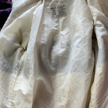 Load image into Gallery viewer, 1970s Cream Wool Sweater Jacket by Eddie Bauer. Zip Up Cardigan with Gray Stripes. Sustainable Clothing. - Scotch Street Vintage