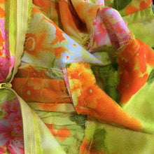 Load image into Gallery viewer, 1970s Hawaiian Floral Maxi Dress in Bright Yellows Oranges Pinks and Greens. Perfect Festival Dress. - Scotch Street Vintage