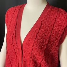 Load image into Gallery viewer, 1970s Red Wool Sweater Vest by Pendleton. Perfect for the Equestrian Chic Fall Trend. 1970s Clothing. - Scotch Street Vintage