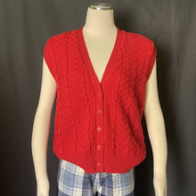 Load image into Gallery viewer, 1970s Red Wool Sweater Vest by Pendleton. Perfect for the Equestrian Chic Fall Trend. 1970s Clothing. - Scotch Street Vintage