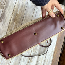 Load image into Gallery viewer, 1970s Straw and Leather Purse by John Romain. Perfect Spring / Summer Bag. - Scotch Street Vintage