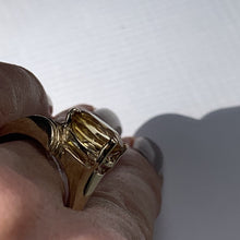 Load image into Gallery viewer, 1970s Vintage Citrine Ring in 10K Yellow Gold Setting. November Birthstone in Art Deco Style. - Scotch Street Vintage
