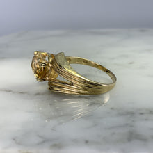 Load image into Gallery viewer, 1970s Vintage Citrine Ring in 10K Yellow Gold Setting. November Birthstone in Art Deco Style. - Scotch Street Vintage