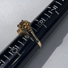 Load image into Gallery viewer, 1970s Vintage Citrine Ring in 10K Yellow Gold Setting. November Birthstone in Art Deco Style. - Scotch Street Vintage
