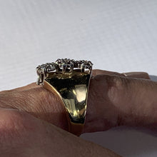Load image into Gallery viewer, 1970s Vintage Diamond Cluster Statement Ring in a 10K Yellow Gold Setting. Estate Jewelry. - Scotch Street Vintage