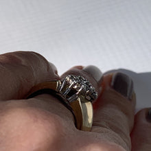 Load image into Gallery viewer, 1970s Vintage Diamond Cluster Statement Ring in a 10K Yellow Gold Setting. Estate Jewelry. - Scotch Street Vintage
