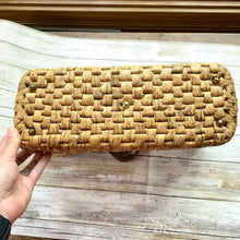 Load image into Gallery viewer, 1970s Woven Straw and Leather Tote Style Purse by John Romain. Market or Beach Bag. - Scotch Street Vintage