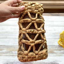 Load image into Gallery viewer, 1970s Woven Straw and Leather Tote Style Purse by John Romain. Market or Beach Bag. - Scotch Street Vintage