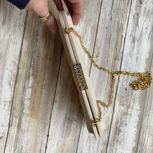 Load image into Gallery viewer, 1980s Sophisticated Cream Clutch by La Regale. Perfect Neutral Evening Bag or Purse. - Scotch Street Vintage