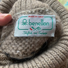 Load image into Gallery viewer, 1980s Tan Fair Isle Sweater with Pink and Blue Accents by United Colors of Benetton. Preppy Style. - Scotch Street Vintage