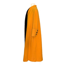 Load image into Gallery viewer, 1980s Yellow Wool Coat by Ilie Wacs. Bold and Oversized with Black Collar and Button Accents. - Scotch Street Vintage