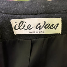 Load image into Gallery viewer, 1980s Yellow Wool Coat by Ilie Wacs. Bold and Oversized with Black Collar and Button Accents. - Scotch Street Vintage