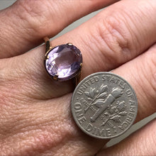 Load image into Gallery viewer, Amethyst Ring in Rose Gold. February Birthstone. 6th Anniversary. Vintage Estate Jewelry. - Scotch Street Vintage