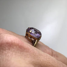 Load image into Gallery viewer, Amethyst Ring in Rose Gold. February Birthstone. 6th Anniversary. Vintage Estate Jewelry. - Scotch Street Vintage