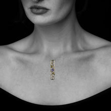 Load image into Gallery viewer, Antique Amethyst Brooch or Bar Pendant in 14K Yellow Gold. Repurposed Jewelry. January - Scotch Street Vintage