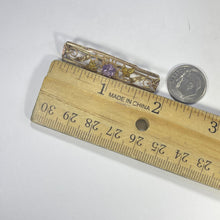 Load image into Gallery viewer, Antique Amethyst Brooch or Bar Pendant in 14K Yellow Gold. Repurposed Jewelry. January - Scotch Street Vintage