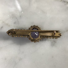 Load image into Gallery viewer, Antique Amethyst Brooch or Pendant in 9K Yellow Gold. February Birthstone. 6th Anniversary. - Scotch Street Vintage