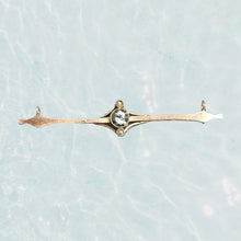 Load image into Gallery viewer, Antique Aquamarine Bar Pendant in 10K Yellow Gold. March Birthstone. Upcycled or Repurposed Jewelry. - Scotch Street Vintage