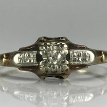 Load image into Gallery viewer, Antique Art Deco Diamond Engagement Ring. 14K Gold Setting. April Birthstone. 10 Year Anniversary Gift. - Scotch Street Vintage
