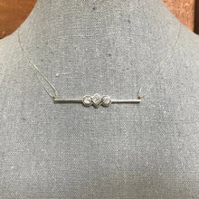 Load image into Gallery viewer, Antique Diamond Bar Pendant. 14K Gold. April Birthstone. 10th Anniversary Gift. Upcycled Jewelry. - Scotch Street Vintage