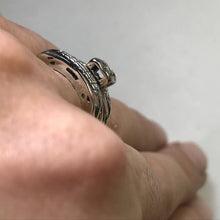 Load image into Gallery viewer, Antique Diamond Bridal Set. Engagement Ring and Wedding Band. 14K White Gold. Size 6 - Scotch Street Vintage