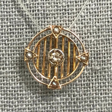 Load image into Gallery viewer, Antique Diamond Seed Pearl Pendant. 10K Gold Filigree. April Birthstone. 10th Anniversary Gift. - Scotch Street Vintage