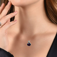 Load image into Gallery viewer, Antique Garnet and Diamond Pendant in 14K Rose Gold. January Birthstone. 2nd Anniversary Gift. - Scotch Street Vintage