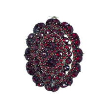 Load image into Gallery viewer, Antique Garnet Brooch or Pendant in 9K Rose Gold. Perfect Wedding Day Jewelry. January Birthstone. - Scotch Street Vintage