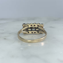 Load image into Gallery viewer, Antique Garnet Cluster Ring set in 10k Yellow Gold. January Birthstone in an Old Hollywood Glam Style. - Scotch Street Vintage