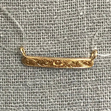 Load image into Gallery viewer, Antique Gold Bar Pendant. 14K Yellow Gold. Scroll Design. Upcycled Diaper Pin. Circa 1800s. - Scotch Street Vintage