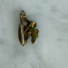 Load image into Gallery viewer, Antique Pearl and Enamel Flower Pendant in a 14k Yellow Gold Setting. 1910s Art Nouveau - Scotch Street Vintage